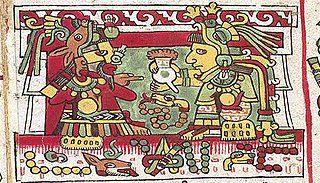 Códice Nutall. Representación de dos reyes de la cultura Mixteca preparando una bebida de cacao.