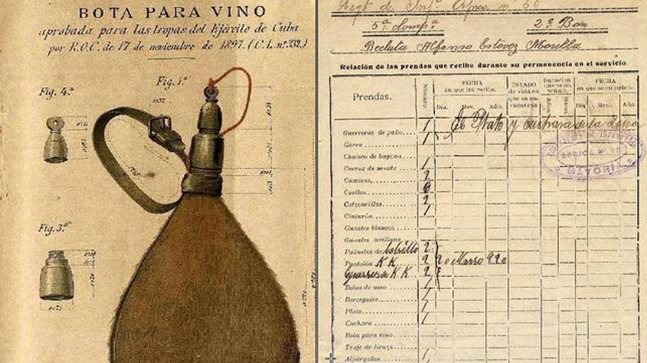 bota de vino para el ejército de Cuba